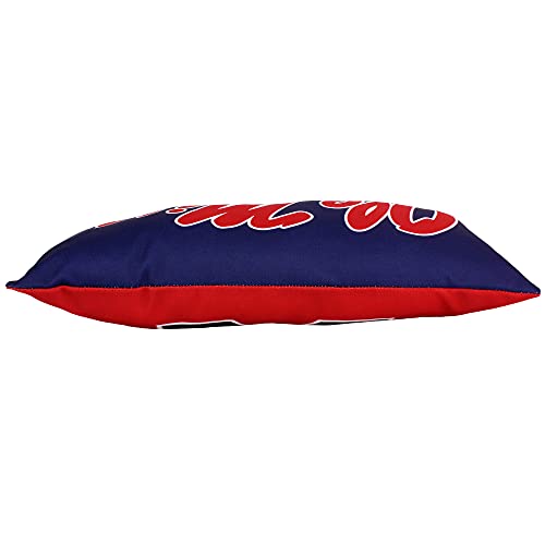 Ole Miss Rebels 2-Sided Travel Pillow - Comfy Decorative 16" x 6"