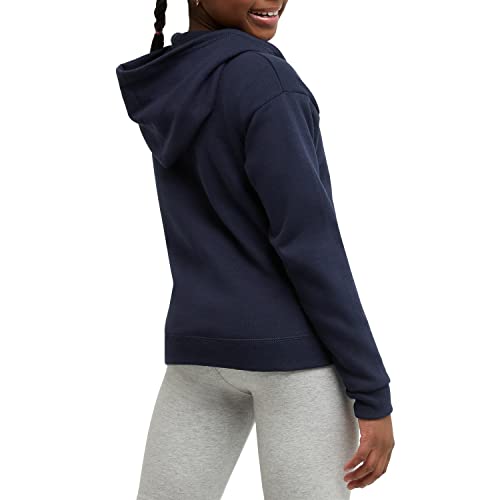 Hanes Girls' ComfortSoft EcoSmart Full-Zip Hoodie Medium Navy