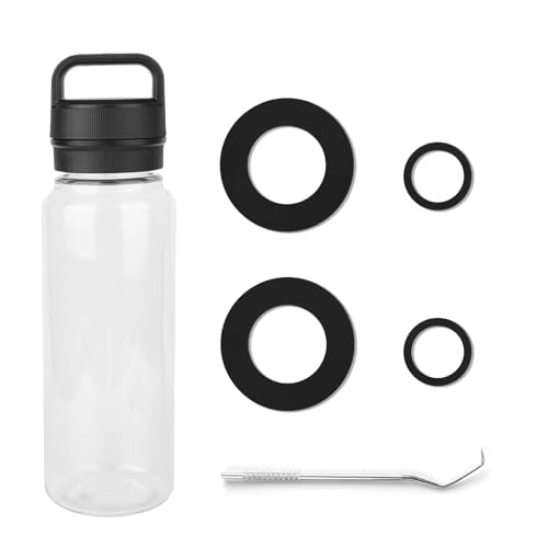 Silicone Gasket Replacement Set for Water Bottles - 4 Pack with Removal Hook