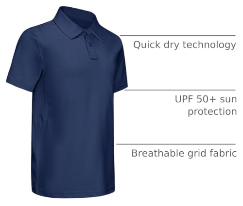 Kids' Performance School Uniform Polo Shirt - X-Large Navy