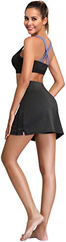 Women's Athletic Skirt with Pockets - Golf, Tennis, Running - X-Large Heather