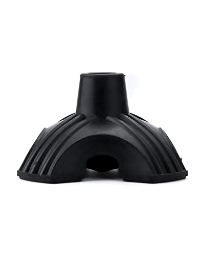 Universal Rubber Replacement Foot Pad for Walking Canes - Black