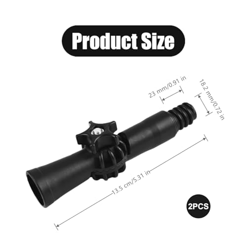 2 PCS Mop Extension Pole Adapter Rotatable Angle Adaptor Broom Handle Adapter Plastic Paint Brush Extender for Threaded Extension Pole