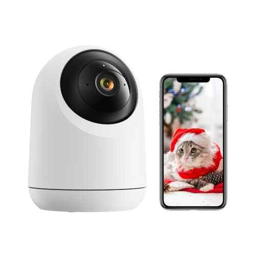 SwitchBot Baby Monitor with Camera, Audio Two-Way Talk, Pan/Tilt Cam 2K for Home Security, Indoor Camera WiFi 2.4G Works with Alexa, Night Vision, Privacy Mode
