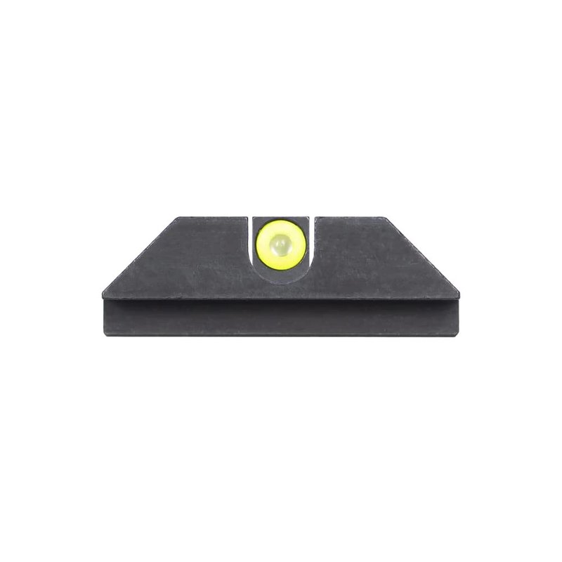 Night Fision Tritium Night Sight Set Compatible with Glock 17/17L/19/22-28/31-35/37-39/45, Yellow Front Ring, U Notch Blank Rear Sight