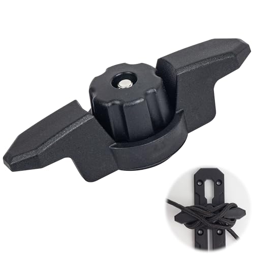 Kayak Anchor Cleat - Track Mount Rope Cleat, 1 Pack, Black