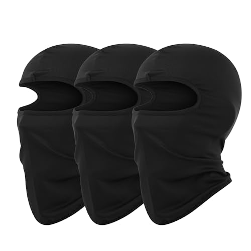 Balaclava Face Mask - 3 Pack Ski Mask for Men & Women - Black