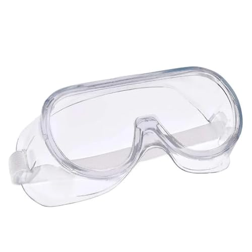 OMWAH Anti-Fog Protective Safety Goggles Clear Lens Wide-Vision Adjustable Splash Eye Protection Soft Lightweight Eyewear