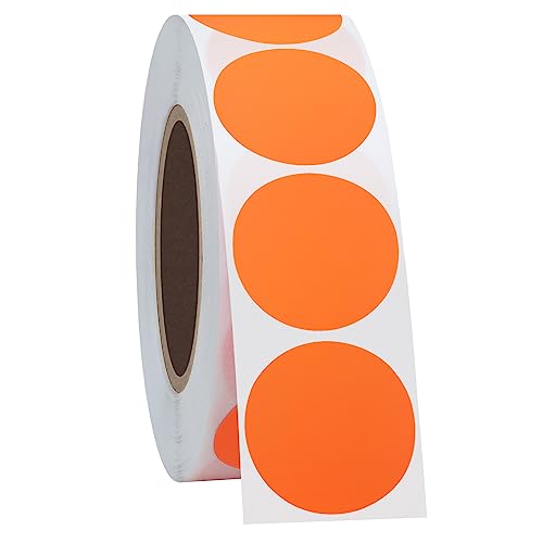 1-Inch Fluorescent Orange Shooting Target Stickers - 1,000 Patches