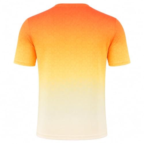 Men's Athletic Running T-Shirt - Dry Fit Moisture Wicking - Medium Gradient Orange