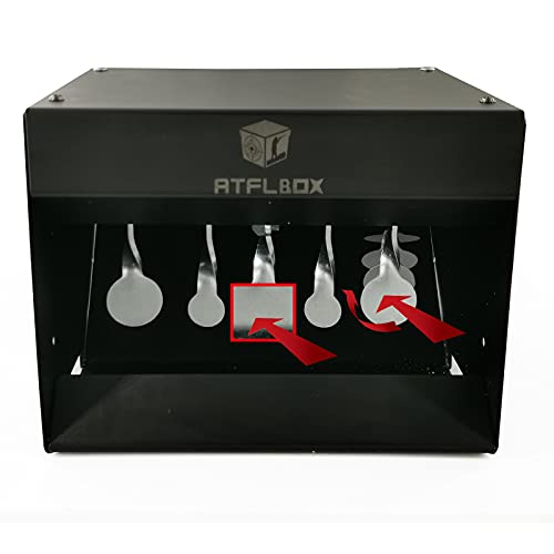 Metal Pellet Gun Target Trap with Reset Mechanism for Indoor/Outdoor Shooting