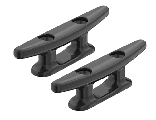 4-Inch Nylon Boat Dock Cleat - Corrosion Resistant Marine Hardware, 2-Pack