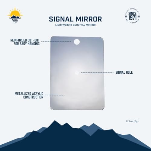 Featherweight Signal Mirror - Lightweight Emergency Survival Tool