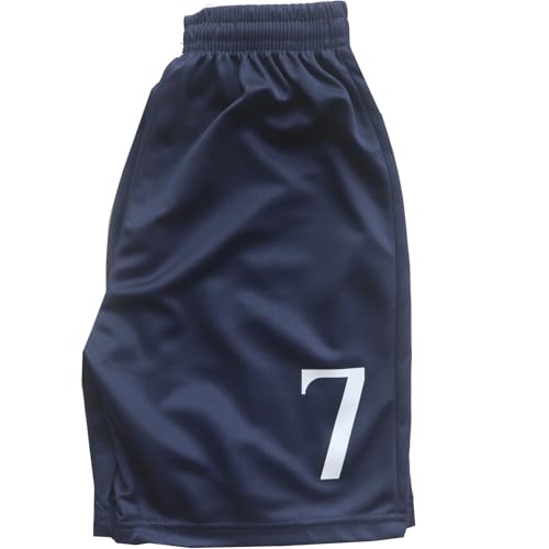 #7 R Special Edition Kids Soccer Jersey Kit with Socks - White, Size 26 (8-9 Years)