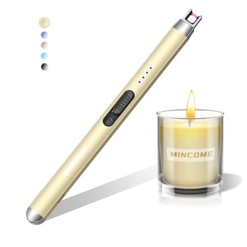 Electric Candle Lighter - Rechargeable USB Plasma Arc - Gold