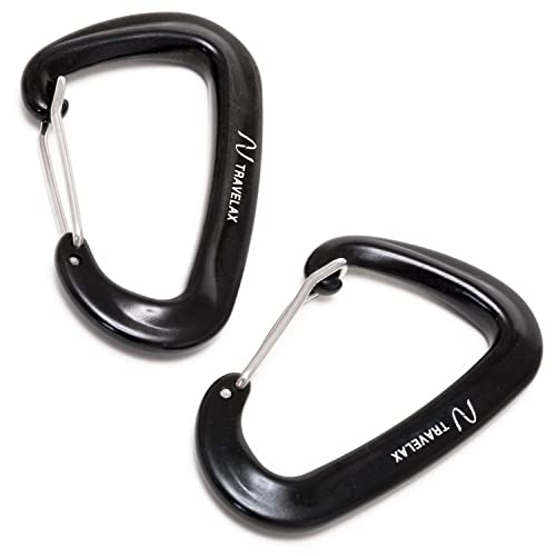 2 Pack Lightweight Aluminum Wire Gate Carabiners - 1102 lbs Capacity