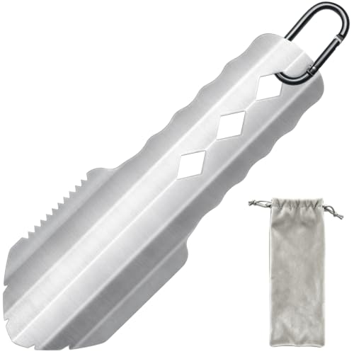 Ultralight Backpacking Trowel - Durable Aluminum Shovel & Potty Tool - Silver