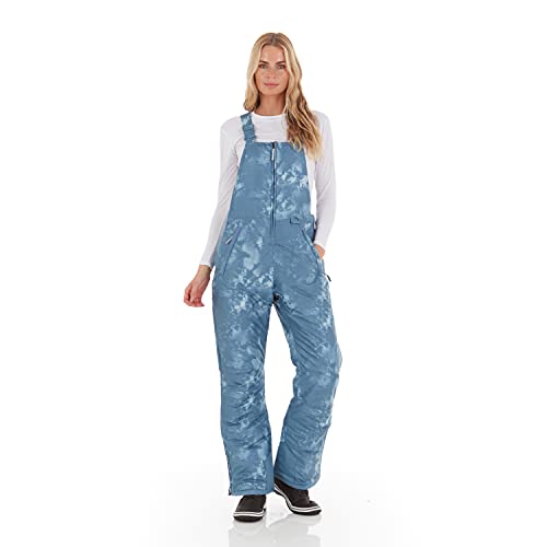 Arctic Quest Women's Snow Bib Large Grey Tie Winter Snow Pants