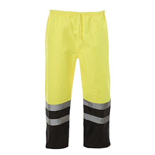 JORESTECH Light Weight Waterproof Rain Pants ANSI/ISEA 107-2015 Class 3 Level 2 Black and Yellow (Large)