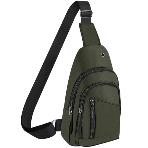 Unisex Small Crossbody Sling Bag - Water-Resistant Chest Pack for Men & Women