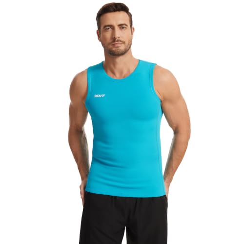 KMT Men's 2mm Sleeveless Wetsuit Vest Blue Large - Waterproof & Stretchy