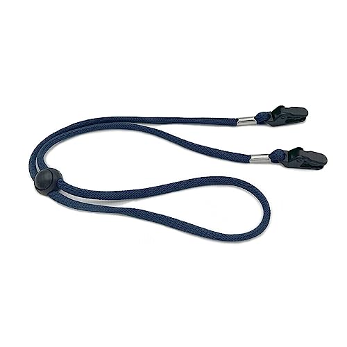 Windproof Hat Lanyard with Adjustable Chin Cord Clips - 15.7-Inch Strap