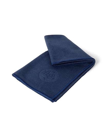Manduka eQua Microfiber Yoga Hand Towel Midnight 16 x 24 in