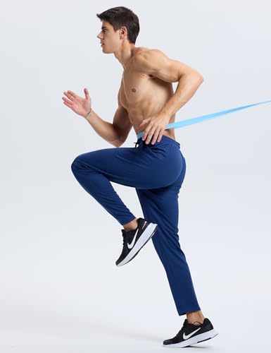 Vlynor Men's Navy Large Lightweight Athletic Joggers with Pockets