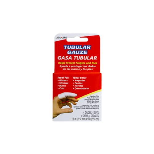 Finger Cots and Gauze - 4 Pack of Cotton & Rubber Protection