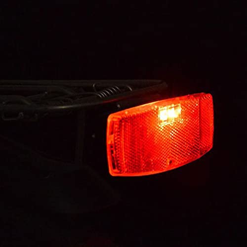 Bicycle Rear Rack Reflector - Red Plastic Safety Accessory 98x39mm