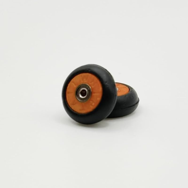 Finger Scooter Wheels - Durable Silicone Tyres, Set of 2 - Tan-Black
