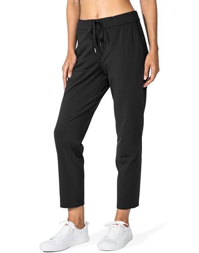 Stretch Ankle Sweatpants with Deep Pockets - Medium / Black