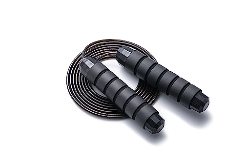 Adjustable Jump Rope - Tangle-Free Skipping Rope for Home Gym - Black