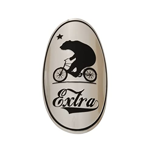 Soft Aluminum Bear Bike Head Badge Decal for MTB BMX