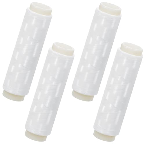 WHTCHSU 4-Pack Invisible Nylon Elastic Fishing Line 0.1/0.2mm 656ft Spools