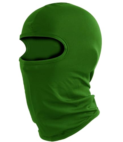 Windproof Balaclava Ski Mask - Full Face Cover for Outdoor Sports - Dark Green