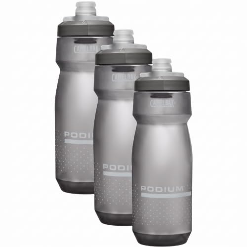 CamelBak Podium Bike Water Bottle 24oz Humo Pack of 3 - High Flow Easy Squeeze