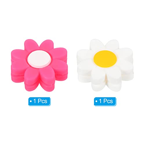 Tennis Racket Vibration Dampener Set - Soft Silicone, Pink & White