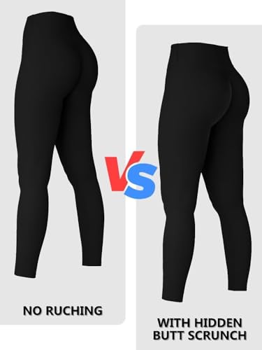 Sunzel Sunzfly 25" Inseam Black High-Waisted Butt Lift Workout Leggings for Women