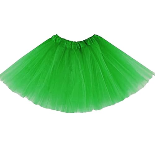 Layered Tutu Dance Skirt - Rave 1920s Style, One Size Green