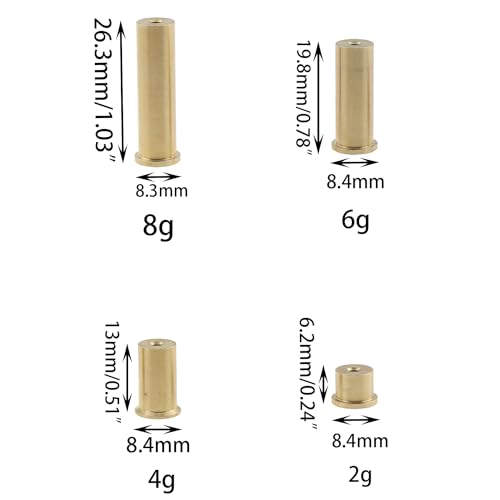 DGZZI Golf Club Weight Set 8g-2g Copper Nails 4x2g-4x4g 0.355" Head
