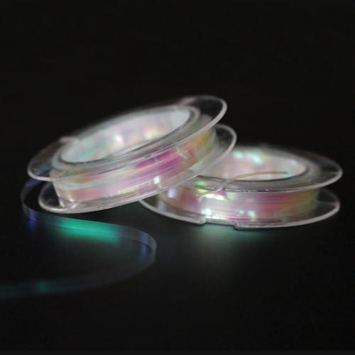 Flat Pearl Holographic Tinsel - 3/32" (2.3mm) - 2 Spools - 20m