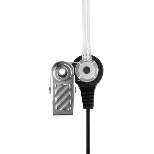 Retevis Walkie Talkie Earpiece with Mic,Clear Acoustic Tube,2 Pin,for RT22 RT68 RT21 H-777 RT22S RT27 RT18 RB45, Compatible with BAOFENG UV-5R Kenwood pxton 2 Way Radio, 2 Way Radio Earpiece(4 Pack)