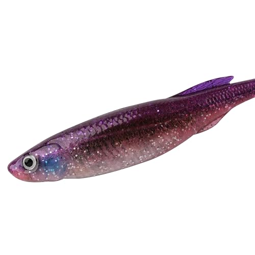PowerBait Drip Swimmer Soft Plastic Fishing Bait - HD Purple Shiner, 5"