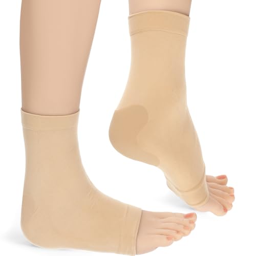 Achilles Tendon Heel Protector Compression Sock - Skin Color