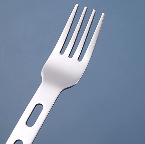 Ultralight Stainless Steel Camping Flatware Set - Silver