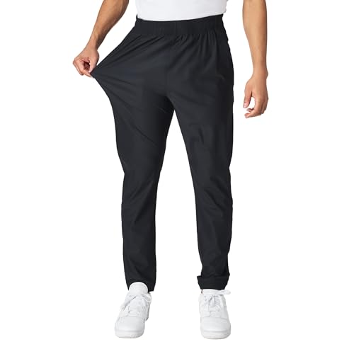 Ultra Performance Mens Jogger Pants Nylon Stretch Athletic Joggers – Large Black