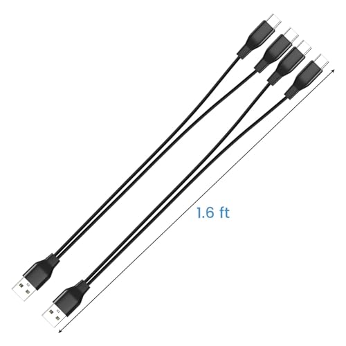 Dual USB-C Charging Cable for Magnetic Hand Warmers - 1.6 Ft Cable