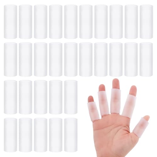 WY LIGHTING LEVEL 30Pcs Gel Finger Sleeve Protectors for Pain Relief & Callus Prevention