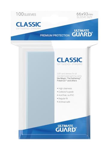 100 Classic Soft Card Sleeves - High Clarity for Collectibles